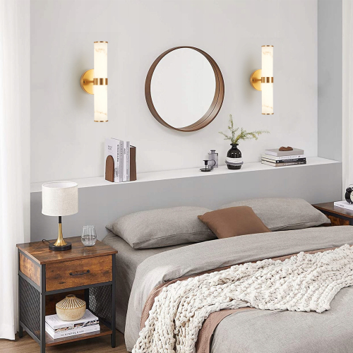 Golden and Elegant Resin Wall Sconce