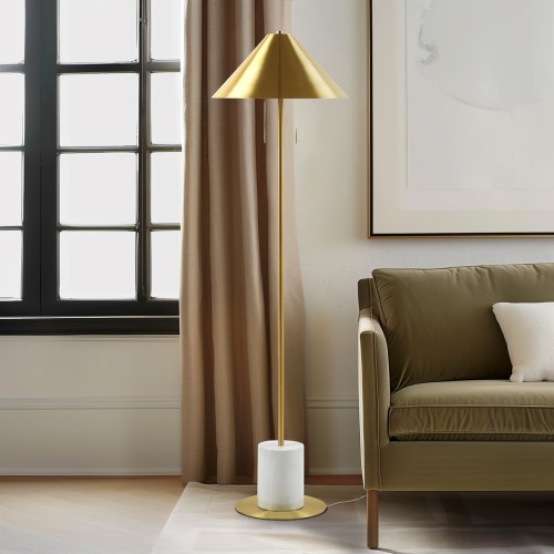 Uplight Floor Lamp with Mercury Glass Shade