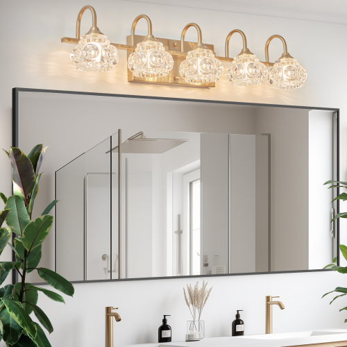 29" Modern Crystal Bathroom Vanity Light