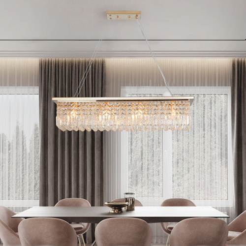 Modern Crystal Chandelier for Dining Room 8-Light